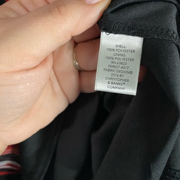 Cj Banks - Stripped Red and Teal Skirt - Picture 9 of 9